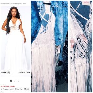 Fashion Nova White Crochet Dress